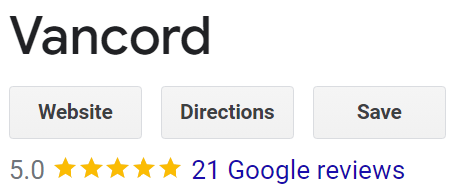 Vancord Google rating