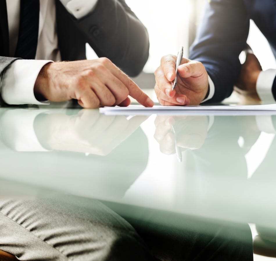 people corporate analysing notes pen connection